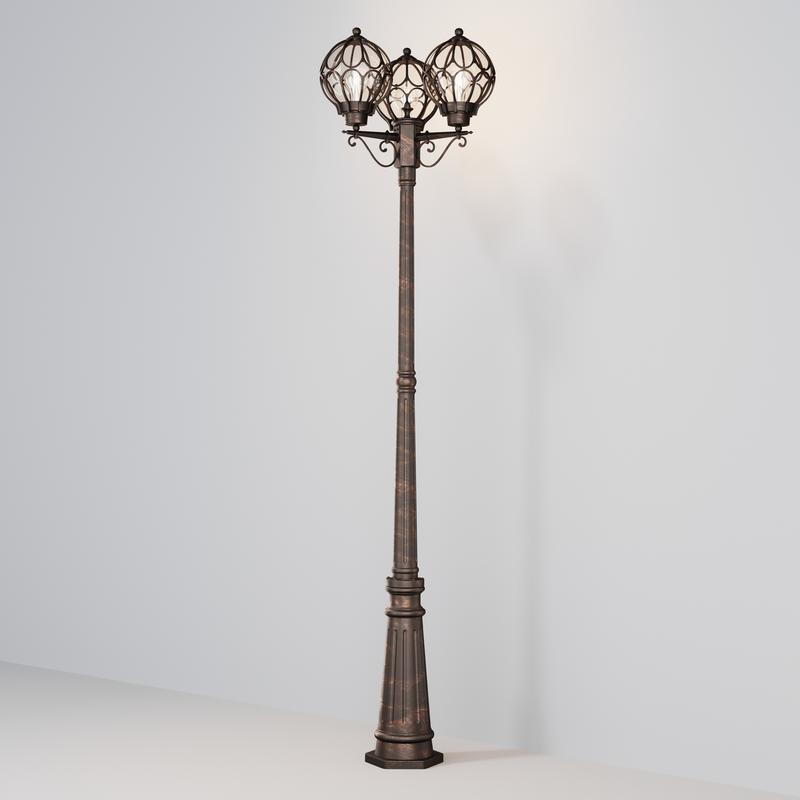 Светильник Via 3х60Вт E27 IP44 садово-парковый Maytoni O023FL-03G