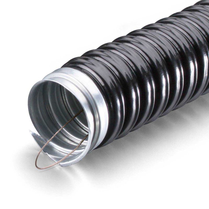 Металлорукав герметичный термостойкий в ПВХ-оболочке МРПИнг "TERMO" 100 (уп.10м) Fortisflex 88484