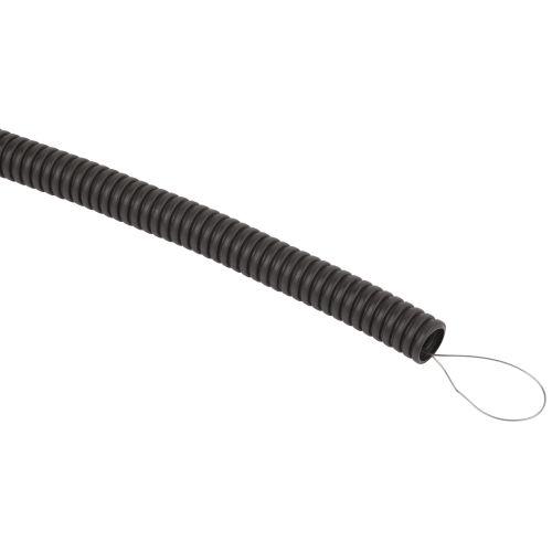 Труба гофрированная d16мм с протяжкой безгалоген. трудногорючая (FRHF) черн. (уп.100м) Эра Б0068906