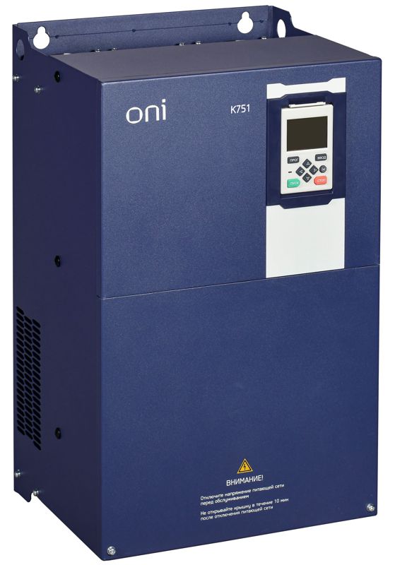 Преобразователь частоты K751 380В 3ф 4-5.5кВт 9.4-13А со встроен. тормозом ONI K751-33-455NTM