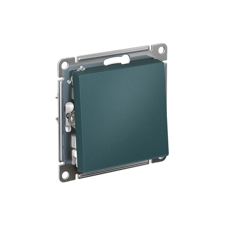 Переключатель 1-кл. AtlasDesign (сх. 6) 10AX быстрозажим. клем. механизм изумруд SE ATN000861S