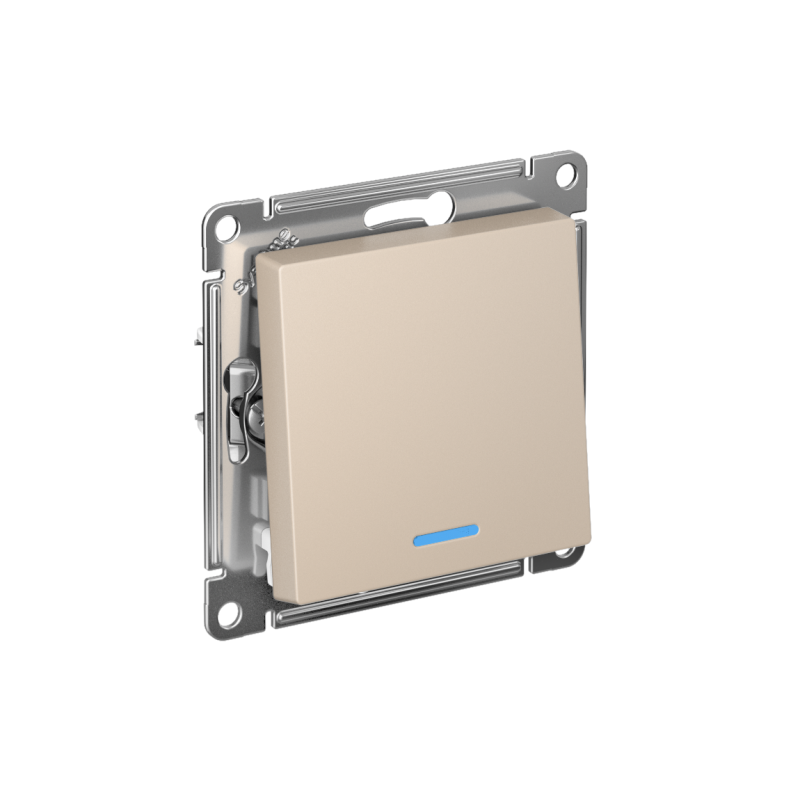 Переключатель 1-кл. AtlasDesign (сх. 6а) 10AX с подсветкой быстрозажим. клем. механизм песочн. SE ATN001263S