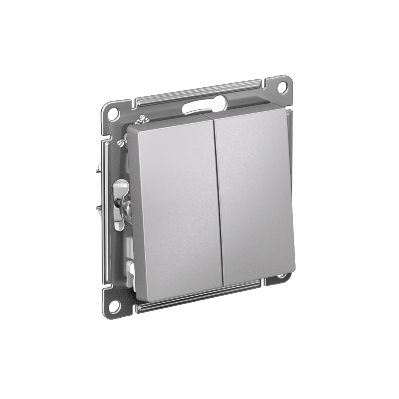 Переключатель 2-кл. AtlasDesign (сх. 6/2) 10AX быстрозажим. клем. механизм алюм. SE ATN000365S