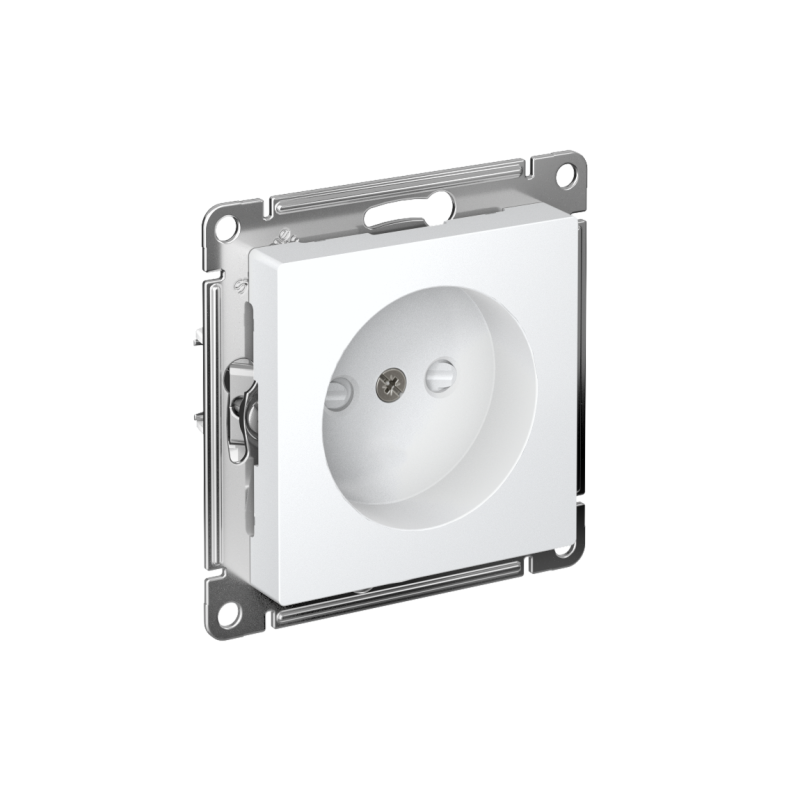 Розетка AtlasDesign 16А без заземл. защ. шторки быстрозажим. клем. механизм бел. SE ATN000149S