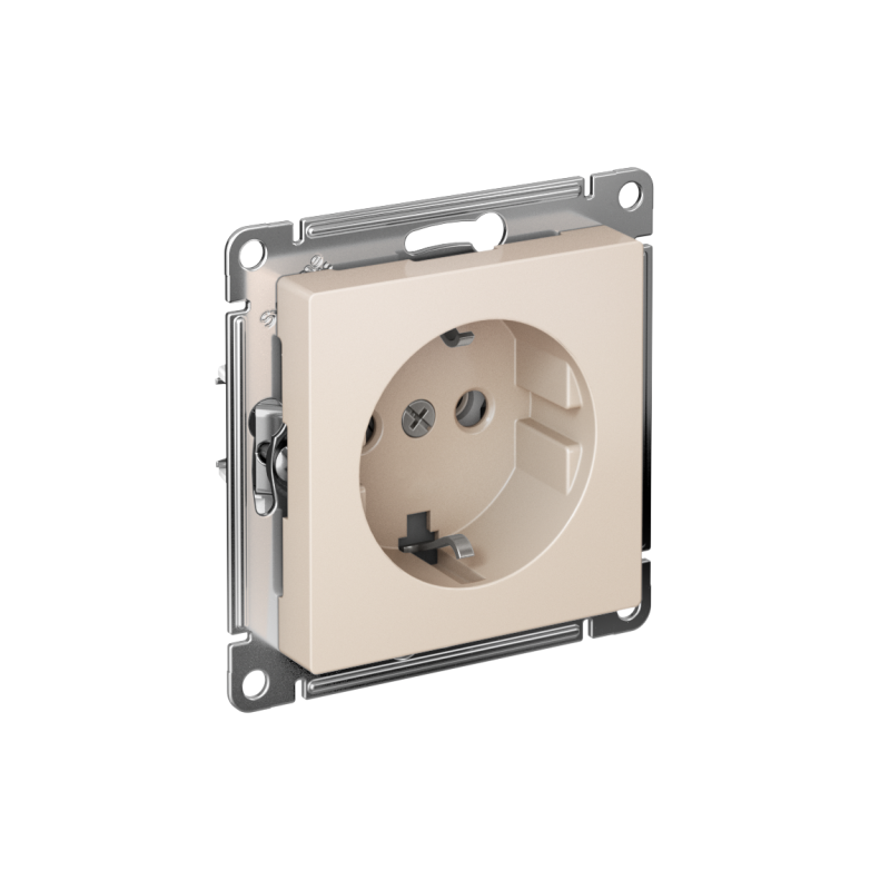 Розетка AtlasDesign 16А с заземл. быстрозажим. клем. механизм беж. SE ATN000243S