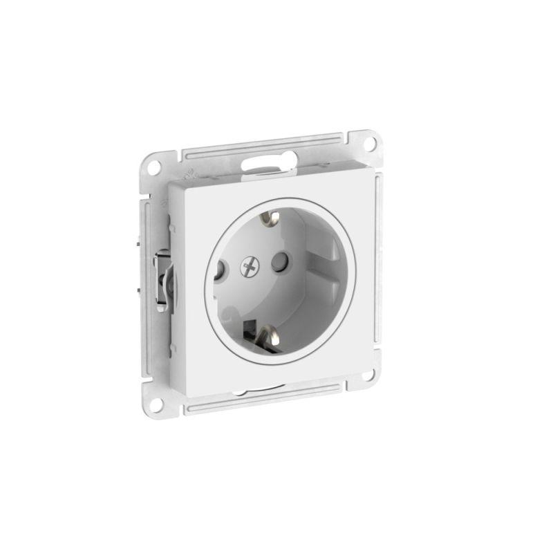 Розетка AtlasDesign Art 16А с заземл. защ. шторки быстрозажим. клем. механизм бел. SE ATN200145S