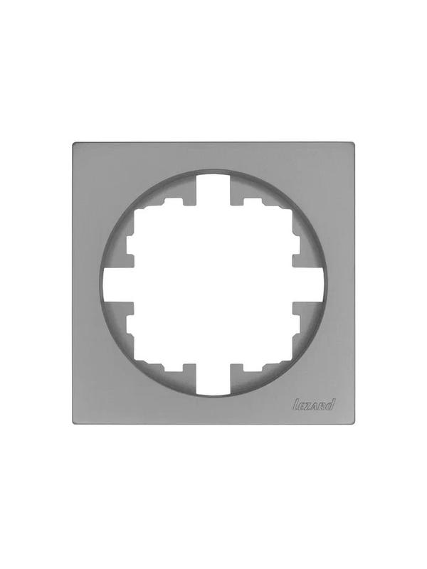 Рамка 1-м OSEN горизонт. квадрат сер. матов. LEZARD 743-7400-146