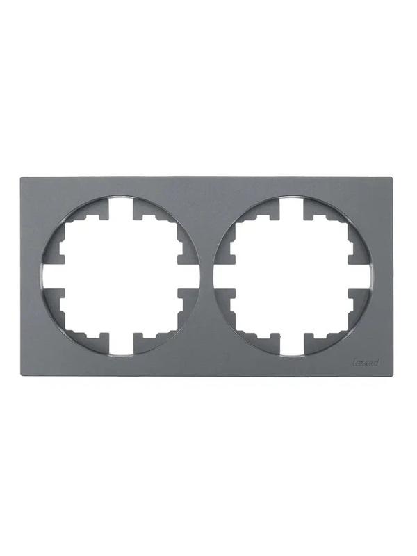 Рамка 2-м OSEN горизонт. квадрат сер. матов. LEZARD 743-7400-147