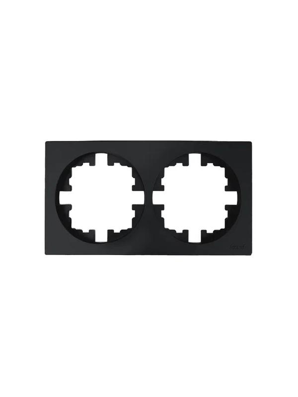 Рамка 2-м OSEN горизонт. квадрат черн. бархат LEZARD 743-4200-147