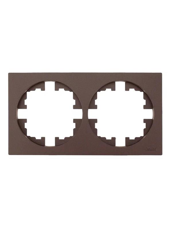 Рамка 2-м OSEN горизонт. квадрат шоколад LEZARD 743-7300-147