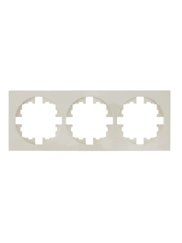 Рамка 3-м OSEN горизонт. квадрат сл. кость LEZARD 743-9000-148