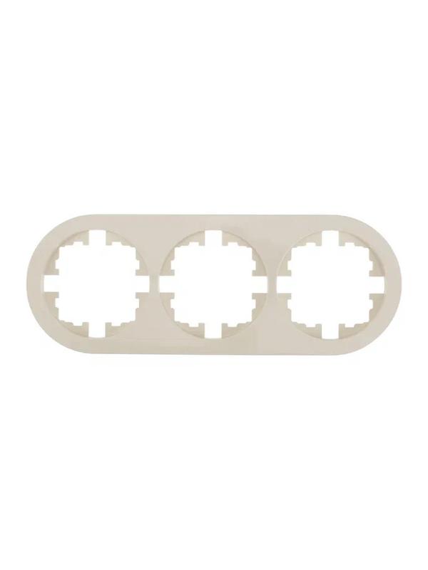 Рамка 3-м OSEN горизонт. круглая сл. кость LEZARD 744-9000-148