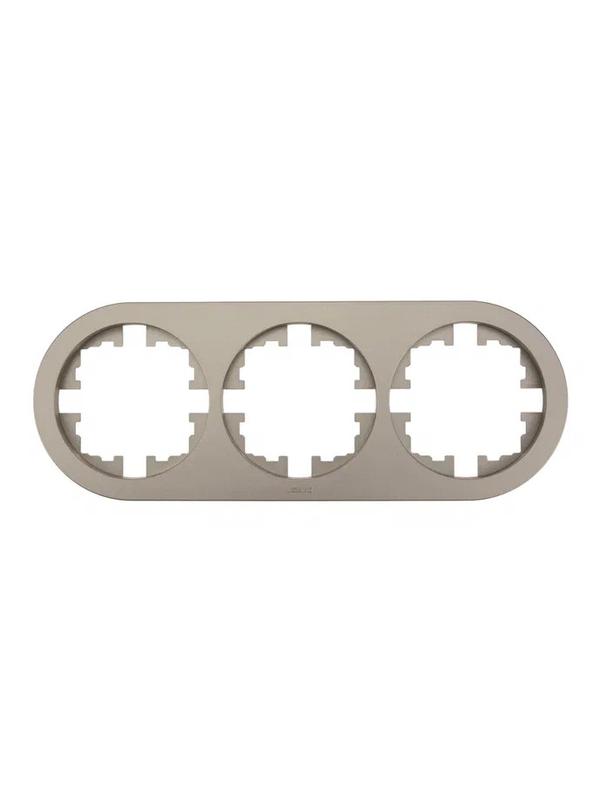 Рамка 3-м OSEN горизонт. круглая титан LEZARD 744-3700-148