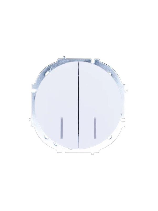 Выключатель 2-кл. СП OSEN 10А IP20 с подсветкой механизм бел. LEZARD 743-0288-112