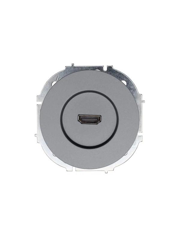 Розетка HDMI 1-м СП OSEN механизм сер. матов. LEZARD 743-7488-203