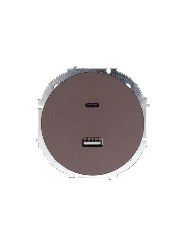 Розетка 1-м СП OSEN TC+ USB разъем механизм шоколад LEZARD 743-7388-192TC