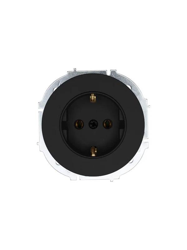 Розетка 1-м OSEN IP20 16А с заземл. ПБТ механизм черн. бархат LEZARD 743-4288-122B