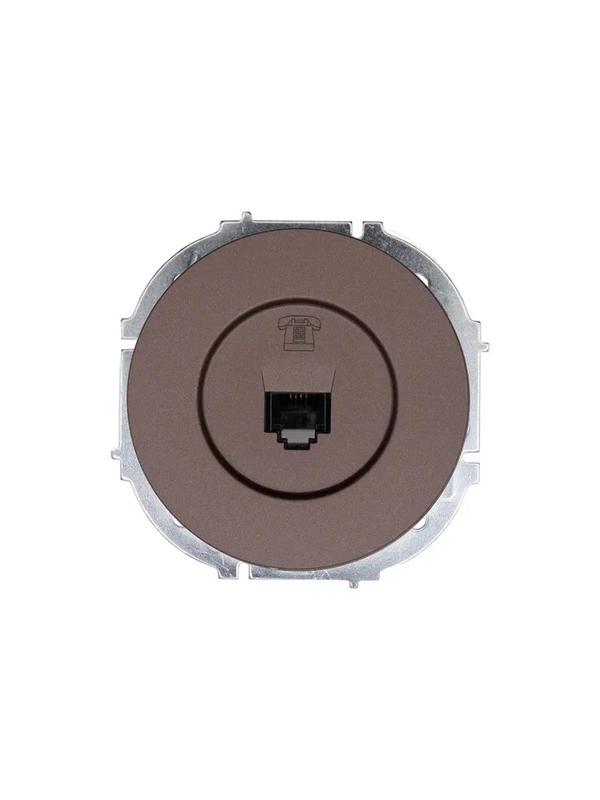 Розетка телефонная СП OSEN RJ11 евро механизм шоколад LEZARD 743-7388-137