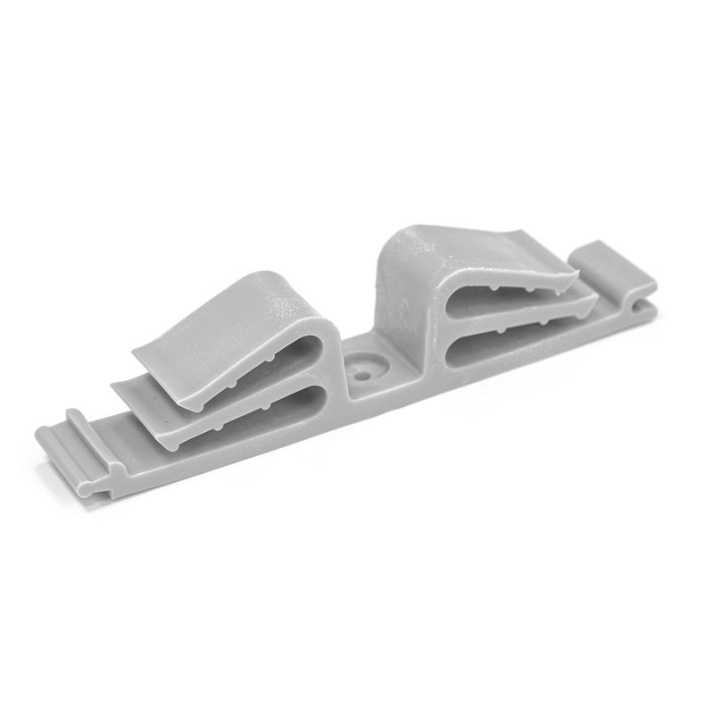 Держатель круглого кабеля двусторонний для прямого монтажа на 12 мест сер. (уп.25шт) Промрукав PR08.26526