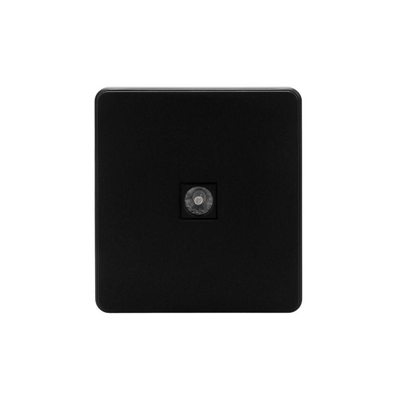 Розетка телевизионная TV СП ROUND MIELE оникс Kranz KR-78-0723-3