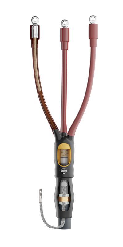 Муфта кабельная концевая наружн. уст. 10кВ HT1P-12/3x70-120L12 (3КНтп-10-70-120) бумажн. изоляция; с болтов. наконечн.; ППД НИЛЕД 16000707