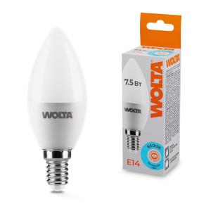 Лампа светодиодная 7.5Вт 6500К E14 WOLTA 25WC7.5E14