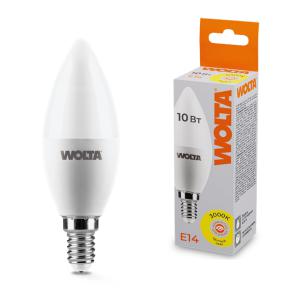 Лампа светодиодная 10Вт 3000К E14 WOLTA 25YC10E14