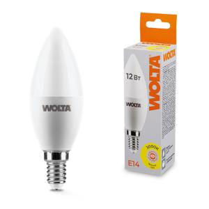 Лампа светодиодная 12Вт 3000К E14 WOLTA 25YC12E14