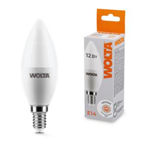 Лампа светодиодная 12Вт 4000К E14 WOLTA 25SC12E14