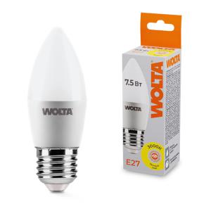 Лампа светодиодная 7.5Вт 3000К E27 WOLTA 25YC7.5E27