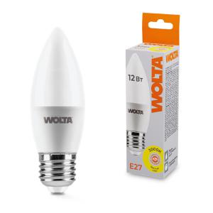 Лампа светодиодная 12Вт 3000К E27 WOLTA 25YC12E27