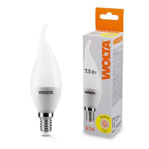 Лампа светодиодная 7.5Вт 3000К E14 WOLTA 25YCD7.5E14
