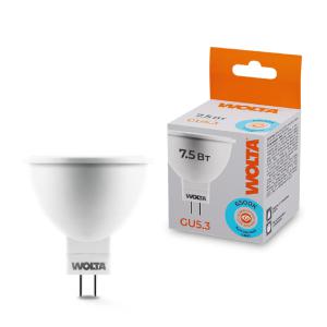 Лампа светодиодная 7.5Вт 6500К GU5.3 WOLTA 25WMR16-220-7.5GU5.3