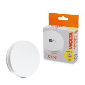 Лампа светодиодная 15Вт 3000К GX53 WOLTA 25Y75R15GX53