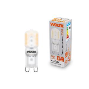 Лампа светодиодная 5Вт 4000К G9 WOLTA WSTD-JCD-5W4KG9-P