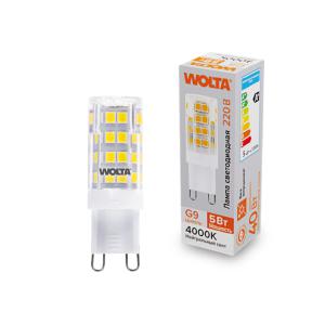 Лампа светодиодная 5Вт 4000К G9 WOLTA WSTD-JCD-5W4KG9-C