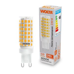 Лампа светодиодная 9Вт 4000К G9 WOLTA WSTD-JCD-9W4KG9-C