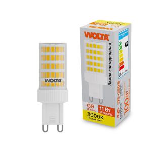 Лампа светодиодная 11Вт 3000К G9 WOLTA WSTD-JCD-11W3KG9-C