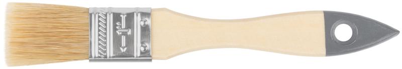 Кисть флейцевая "Лайт" 1дюйм (25мм) натур. свет. щетина деревянная ручка КУРС 00803