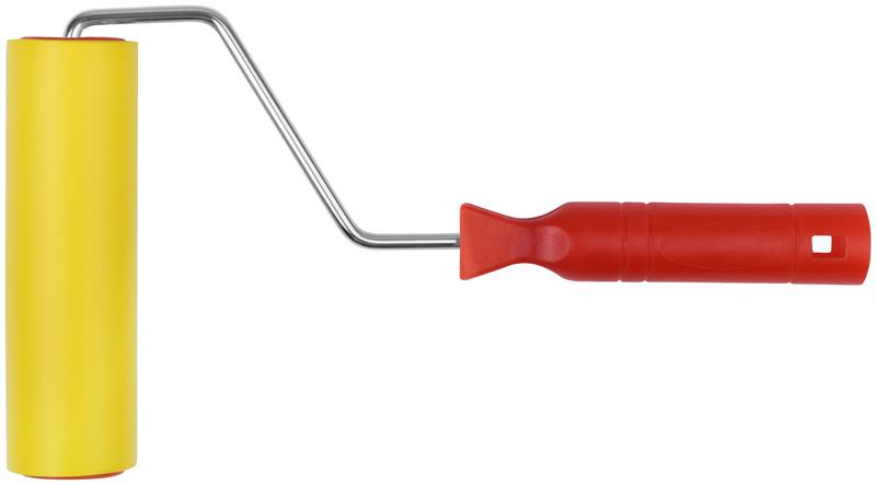 Валик прижимной для обоев 150мм резиновый желт. КУРС 02977