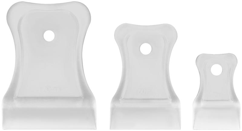 Набор шпателей 40; 60; 80мм пластик прозрачн. (3 предмета) КУРС 06882