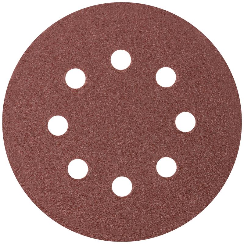 Круг шлифовальный с отверст. (липучка) 125мм Р 40 алюм./оксидный (уп.5шт) КУРС 39782