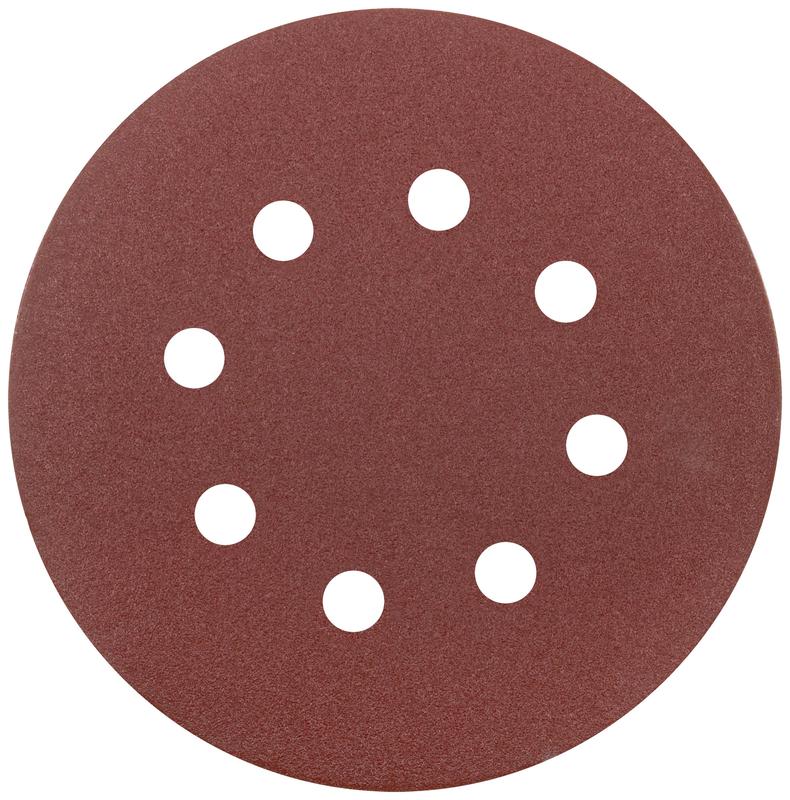 Круг шлифовальный с отверст. (липучка) 125мм Р 120 алюм./оксидный (уп.5шт) КУРС 39786