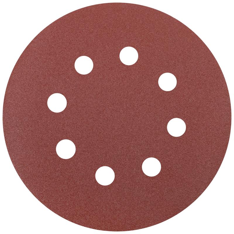 Круг шлифовальный с отверст. (липучка) 125мм Р 150 алюм./оксидный (уп.5шт) КУРС 39787