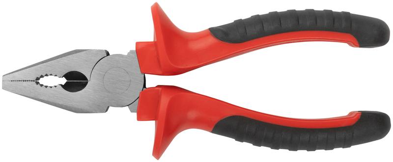 Плоскогубцы комбинированные "Оптима" 165мм двухцветные обрезиненные ручки полированная сталь КУРС 47553