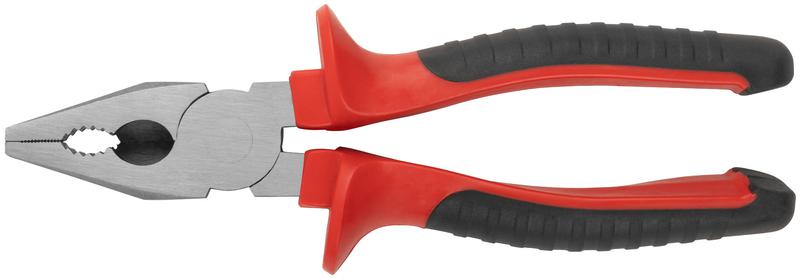Плоскогубцы комбинированные "Оптима" 200мм двухцветные обрезиненные ручки полированная сталь КУРС 47555