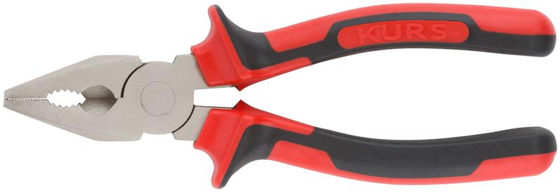 Плоскогубцы комбинированные "Тренд" 160мм двухцветные прорезиненные ручки хром-никелевое покрытие КУРС 47564