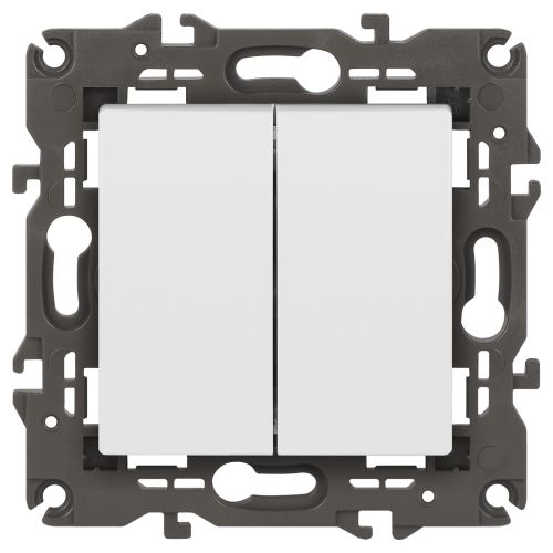 Переключатель 2-кл. Elegance 14-1106-01М 250В 10АХ матов. бел. Эра Б0065791