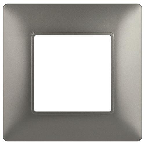 Рамка 1-м Elegance 14-5001-16 для розеток и выключателей титан Эра Б0065801