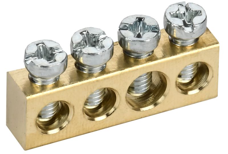 Шина нулевая 6х9 4 отверст. TEKFOR IEK TF-KP00D-SN-04